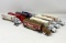 8 Die Cast Tractor Trailers and One Miniature Car