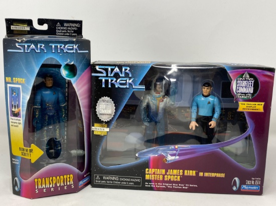Star Trek Transporter Series Mr. Spock and Captain James Kirk and Mister Spock- New in Packaging