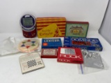 Lot of Card & Other Games- Canasta, Rook, Camelot, Dominoes, Free Cell, Lexicon, Pocket Checker Set