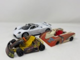 White Motor Max Pagani Zonda C12, Red 32 Racer and Yellow & Black 23 Racer