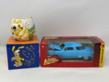 Johnny Lightning Die Cast Car and Comical Figure Mug