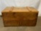 Wooden Chest with Hinged Lid, Vintage