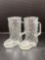 2 Clear Glass Boot Mugs
