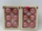 2 Boxes of Pink Glass Ornaments