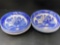 9 Japanese Blue Willow Plates