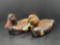 2 Wooden Duck Decoys