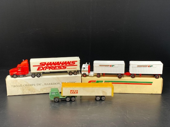 3 Toy Tractor Trailers