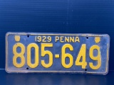 1929 PA License Plate