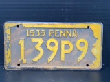 2939 PA License Plate