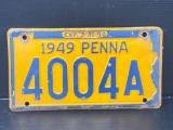 1949 PA License Plate