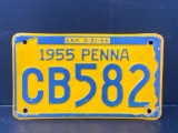 1955 PA License Plate