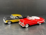 1954 Chevrolet Bel Air and 1958 Ford Fairlane 500 Crown Victoria with Original Boxes