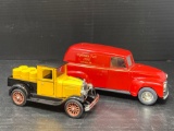 Ertl Ephrata Fair 1990 Panel Truck and 1928 Chevy Pickup with Original Boxes