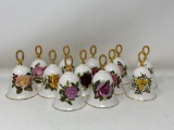 The Danbury Mint American Rose Bell Collection- 12 Bells