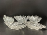 Clear Glass Relish Dishes