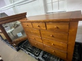 3 Over 6 Drawer Chest with Mirror