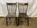 Pair of Spindle Back Chairs