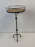 Tri-Footed Metal Table with Gallery