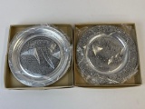 2 Wilton Pewter Plates- The Lord's Prayer and Carriage Scene (1984)