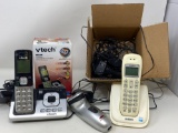 V-Tech Telephone/Answering System, Emerson Electric Shaver and Uniden Telephone