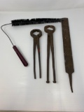 Forged Tongs, Metal File & Wire Brush