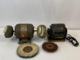 2 Capacitor Motors with Buffing, Wire Wheels