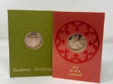 2 Christmas Coins in Cards