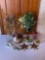 Artificial Flowers, Bottles, Candles, 2 Star Picks, Bear in Bath Decoration, Spoon Rest and Frog
