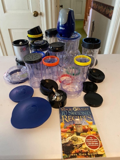 Magic Bullet with Accessories & Recipe Booklet and Some Ninja Items