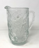 Embossed Clear Glass Pitcher