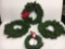 3 Faux Pine Wreaths and One Pack 15' Garland- New