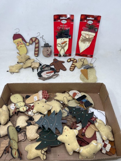 Wooden Ornaments, Stuffed Fabric Ornaments, Some New on Cards