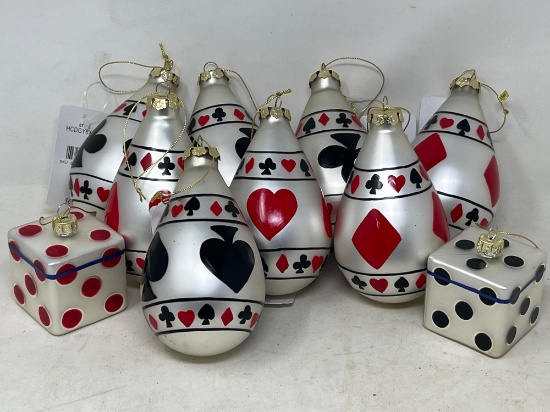 Playing Card and Dice Themed Ornaments