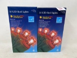 2 Boxes 30 LED Red Lights- New