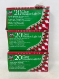 3 Boxes of 20 Clear Mini Lights- New