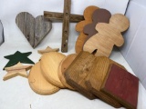 Wooden Plaques, Cut-Outs and Cross