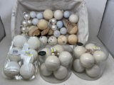 Lot of Neutral Colored Ornaments
