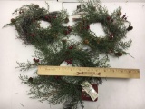 3 Pine, Berry & Pine Cone Candle Rings/Wreaths
