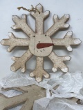 Wooden Snowman/Snowflake Decorations