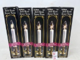 5 Solid Brass Electric Lamp Window Candles- New in Boxes