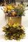 Fall Leaf & Pine Cone Wreath and Grouping of Artificial Floral & Pine Stems