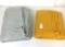 2 Large Pieces of Fleece Fabric- Gold and Gray