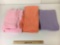 3 Large Pieces of Fleece Fabric- Pink, Coral & Lavender