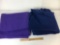 2 Large Pieces of Fleece Fabric- Purple and Blue