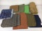 Fabrics Lot- Plaids, Navy & Tan Stars, Burlap Cocoa Bag