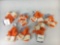 7 Pairs of Orange/Cream Mittens- New with Tags