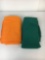 Green and Orange Fleece Material, Partial Bolts