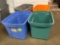 4 Plastic Storage Tubs