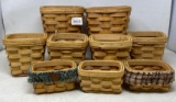 Grouping of 9 Craft Baskets