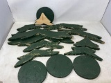 Lot of Green Painted Parts for Wooden Christmas Tree- Needs Assembly